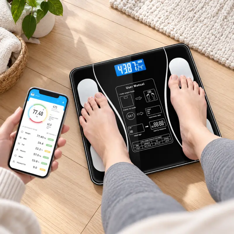 Balance Connectée Intelligente avec Analyse Corporelle & Application Mobile — photo 3